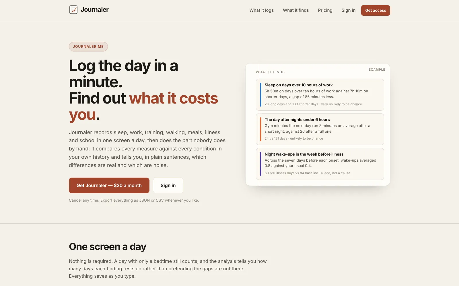 Journaler daily journal and planner
